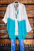 ALL DAY BEAUTIFUL & COMFY LIGHTWEIGHT SHIRT TUNIC TIE DYE BLUE & IVORY