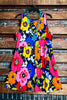 PACIFIC BREEZE FLORAL MULTI-COLOR DRESS