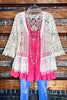 DELICATE TOUCH CROCHET & LACE VINTAGE INSPIRED CARDIGAN BEIGE