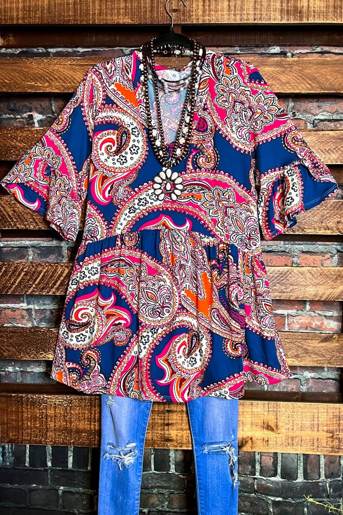 FAB TOP IN PAISLEY PRINT & MULTI-COLOR -------SALE