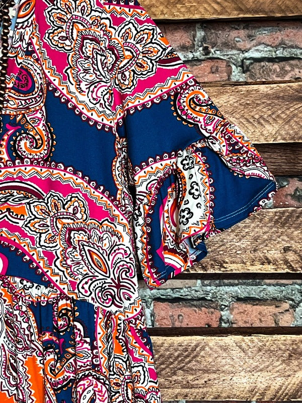 FAB TOP IN PAISLEY PRINT & MULTI-COLOR -------SALE