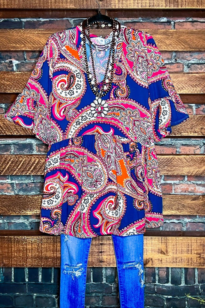 FAB TOP IN PAISLEY PRINT & MULTI-COLOR -------SALE