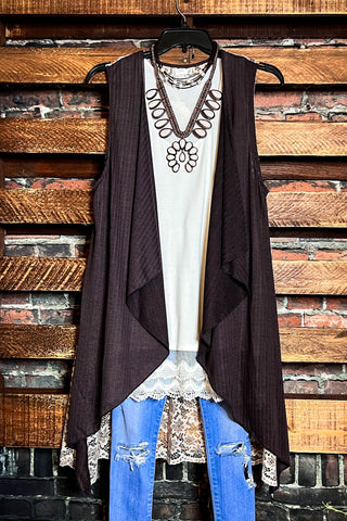 Sunshine Day Gauze Kimono in Ivory and Rust