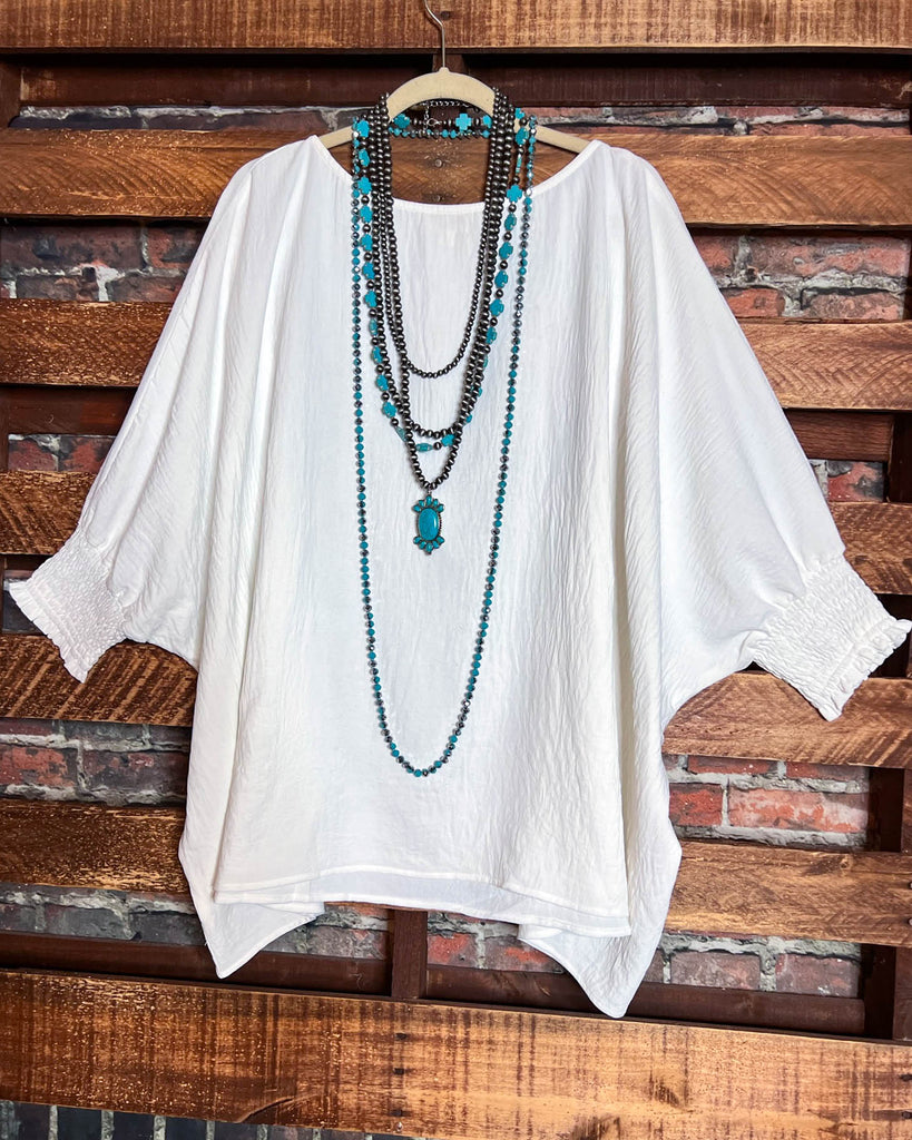 BEAUTY AND STYLE COMFY OFF WHITE TUNIC