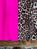 DREAMS OF YOU FUCHSIA & LEOPARD PRINT TOP