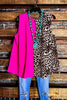 DREAMS OF YOU FUCHSIA & LEOPARD PRINT TOP