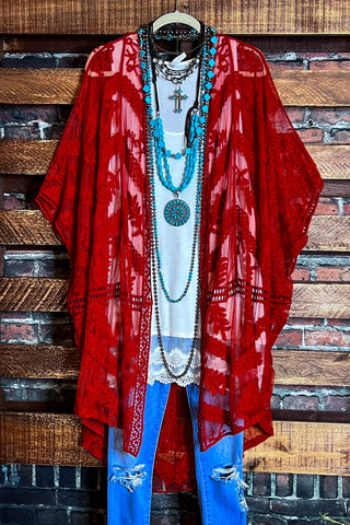 Sunrise Over The Canyon Boho Comfy Tunic in Rust