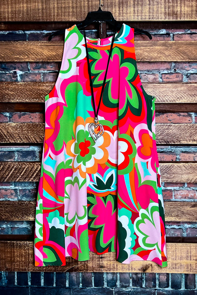 The Power of Joy Coral Multi-Color Dress