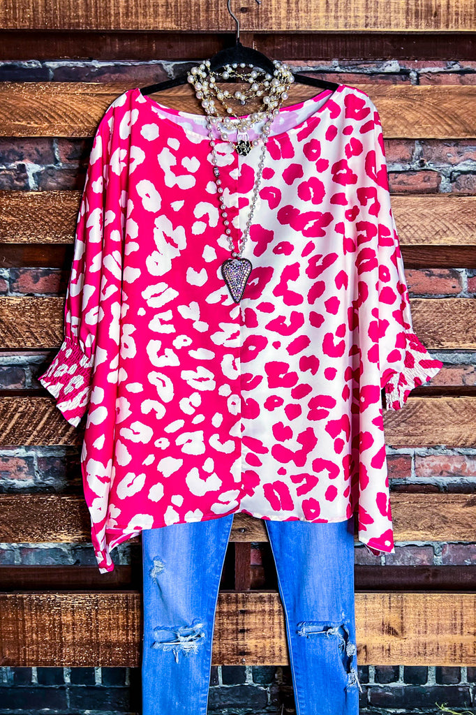 JUST THE TWO OF US STYLISH OVERSIZED TUNIC FUCHSIA