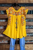 Joyful Celebration Embroidered Blouse in Lemon Yellow