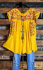 Joyful Celebration Embroidered Blouse in Lemon Yellow