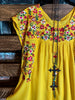 Joyful Celebration Embroidered Blouse in Lemon Yellow