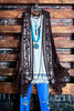 DANCIN' IN THE MOONLIGHT BROWN LACE & CROCHET VEST