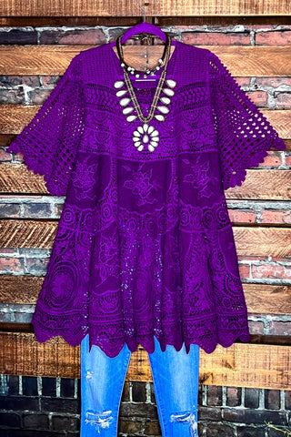 PRETTY PERFECTION FUCHSIA EMBROIDERED OVERSIZED TUNIC