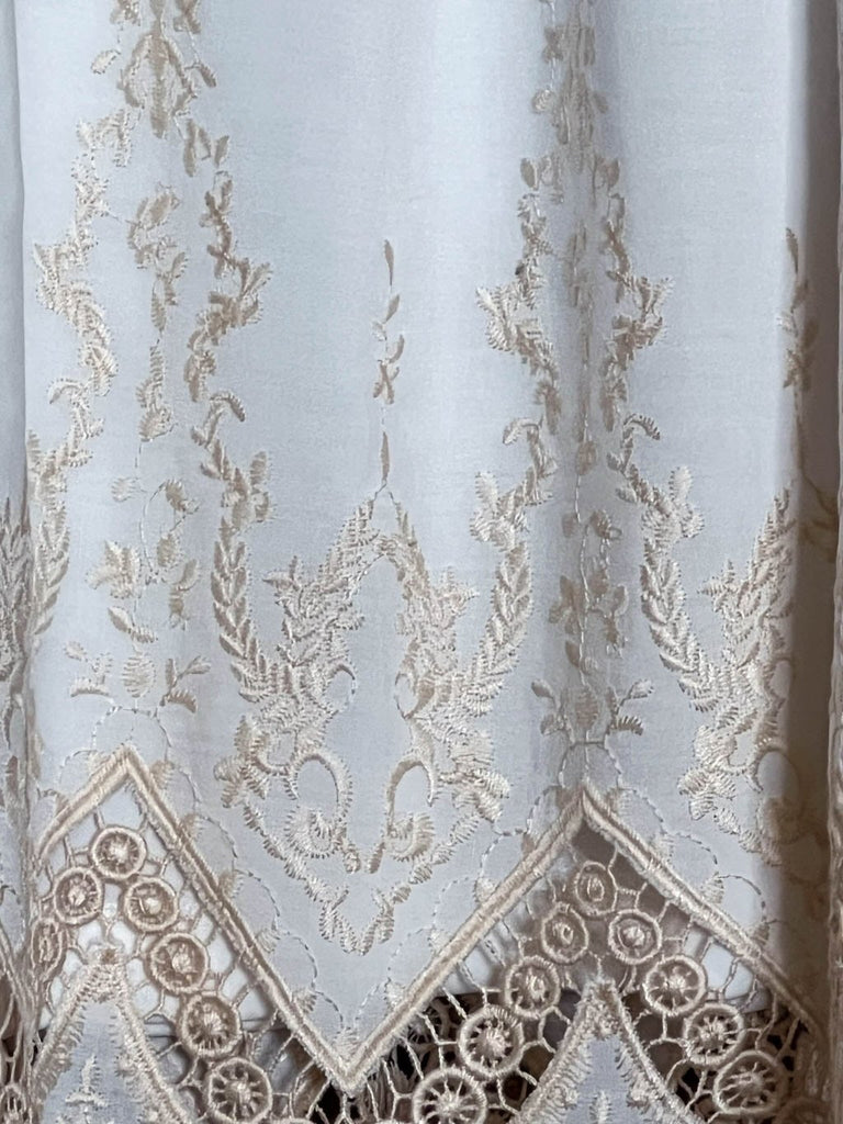 BEAUTY PERSONIFIED IVORY & TAUPE EMBROIDERED DRESS