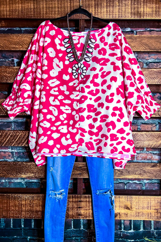 JUST THE TWO OF US STYLISH OVERSIZED TUNIC FUCHSIA