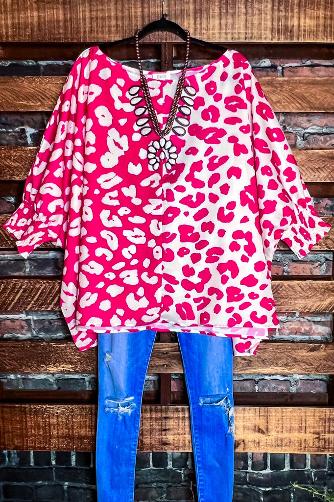 JUST THE TWO OF US STYLISH OVERSIZED TUNIC FUCHSIA