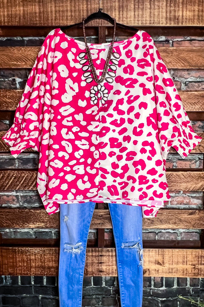 JUST THE TWO OF US STYLISH OVERSIZED TUNIC FUCHSIA