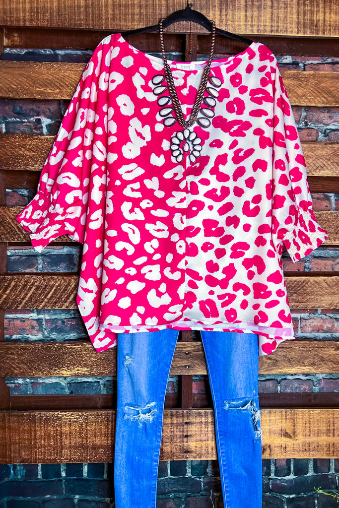 JUST THE TWO OF US STYLISH OVERSIZED TUNIC FUCHSIA