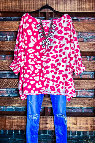 PRETTY PERFECTION FUCHSIA EMBROIDERED OVERSIZED TUNIC