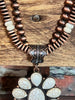 DESERT FLEUR BLOSSOM SET NECKLACE IN COPPER & IVORY