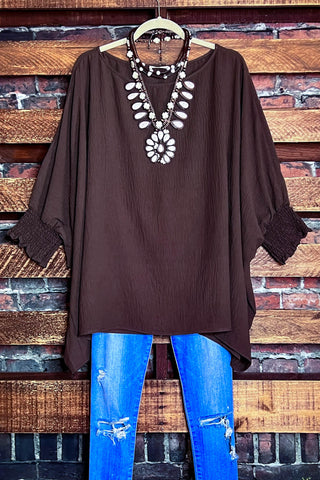 Sunrise Over The Canyon Boho Comfy Tunic in Rust