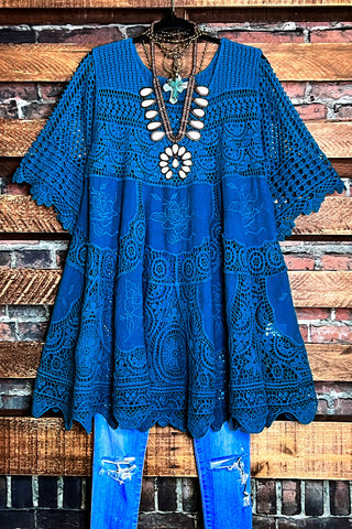 Sunrise Over The Canyon Boho Comfy Tunic in Rust