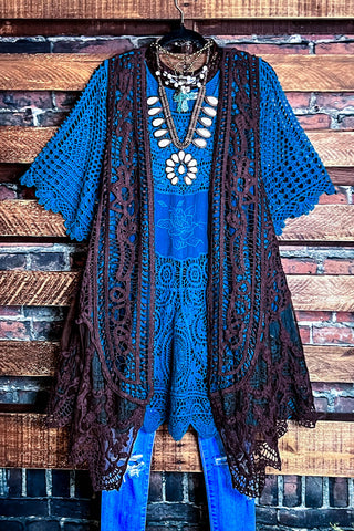 AS CHARMING AS EVER ANIMAL PRINT & CRYSTAL STYLISH TUNIC IN BLUE & MIX