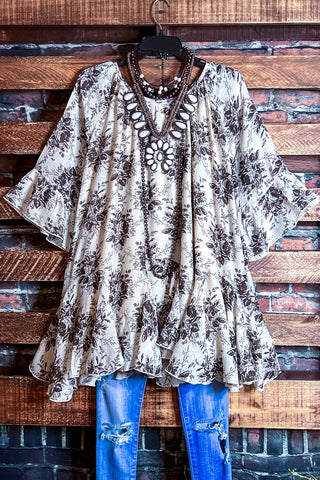 Sunrise Over The Canyon Boho Comfy Tunic in Rust