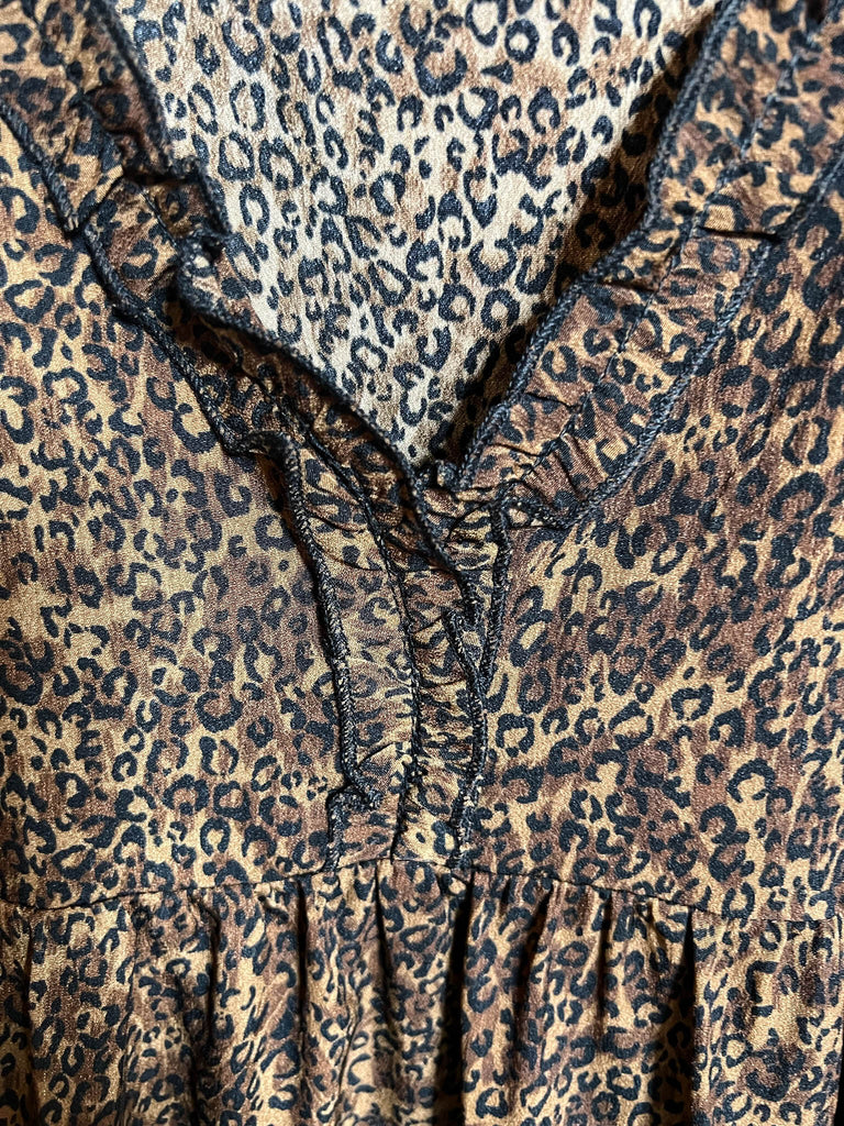 ALL GOOD REASONS OVERSIZED BROWN LEOPARD PRINT TOP