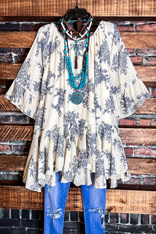 Sunrise Over The Canyon Boho Comfy Tunic in Rust