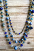 Free Soul Natural Stone Wisdom Energy Layered Necklace In Royal Blue Mix