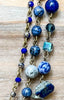 Free Soul Natural Stone Wisdom Energy Layered Necklace In Royal Blue Mix