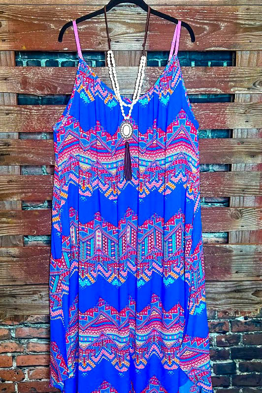 By The Sea Maxi Dress Blue & Multi-Color