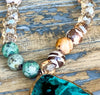 ALOHA SEA DROP NATURAL STONE NECKLACE JADE