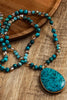 Timeless Treasures Dark Forest Blue-Green Stone Necklace