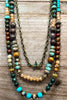 Rain Forest Blissful Balance Layered Natural Stone Necklace