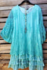 ALL THIS BEAUTY LACE EMBROIDERED 3/4 SLEEVE TUNIC IN MINT [product vendor] - Life is Chic Boutique