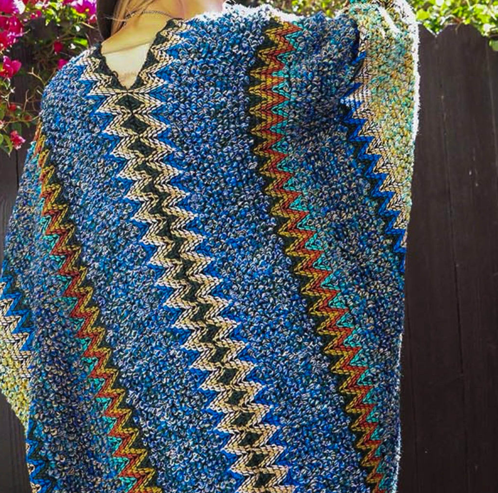 Authentic Beauty Kimono in Blue & Multi-Color