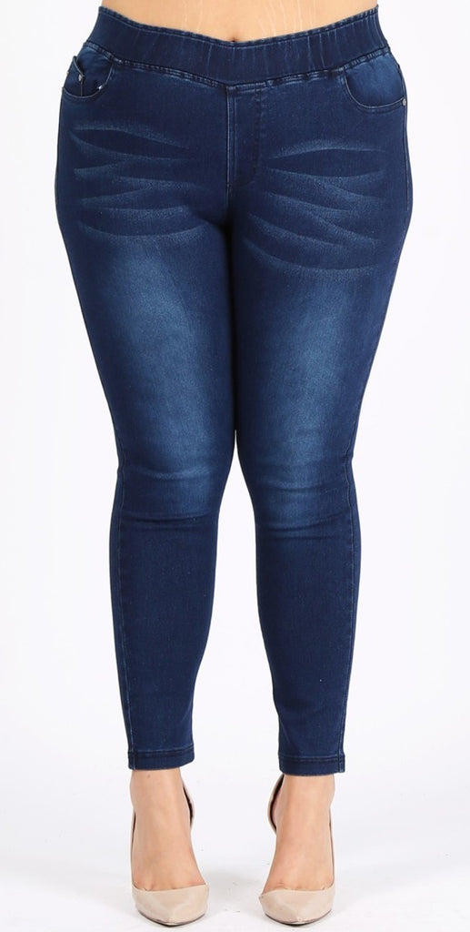 Free Style 5X/6X Life Boutique Jeggings & Blue Chic Medium Denim – 4X/5X Pants is Plus