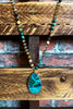 ALOHA SEA DROP NATURAL STONE NECKLACE JADE