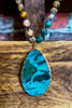 ALOHA SEA DROP NATURAL STONE NECKLACE JADE