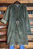 KEEP LOVE ALIVE OLIVE EMBROIDERED DRESS TUNIC