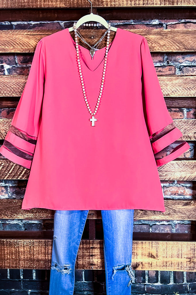 BEAUTY JUST COME NATURALLY DESERT ROSE BLOUSE