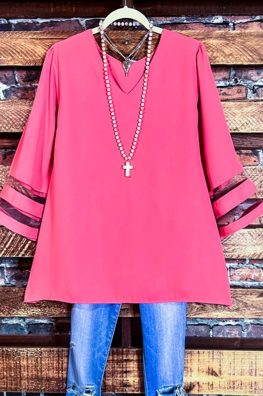 BEAUTY JUST COME NATURALLY DESERT ROSE BLOUSE