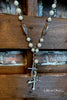 FAB VINTAGE PEARL CROSS AND CRYSTAL NECKLACE SET