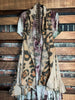 GYPSY BOHO SHABBY OVERSIZED VEST IN LEOPARD & TAUPE