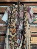 GYPSY BOHO SHABBY OVERSIZED VEST IN LEOPARD & TAUPE