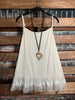 LACE TOP LAYERING SLIP IN BEIGE