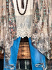 Like a Love Song Vintage-Inspired Lace Cardigan in Turquoise & Multi